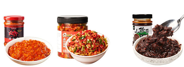 辣椒醬灌裝貼標真空封口機生產(chǎn)線樣品